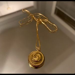 Gucci repurposed gold pendant necklace